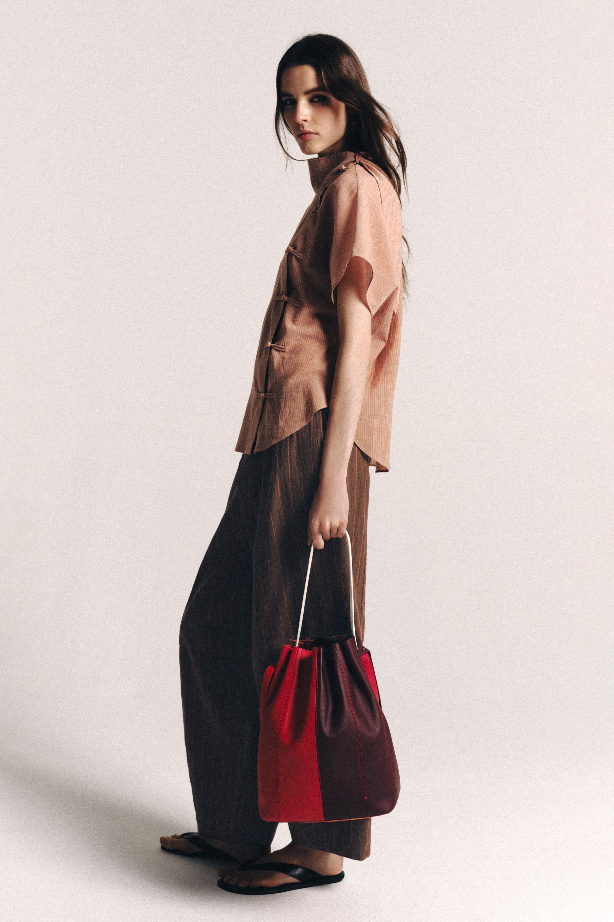 ZW COLLECTION STRIPED LINEN-BLEND TROUSERS